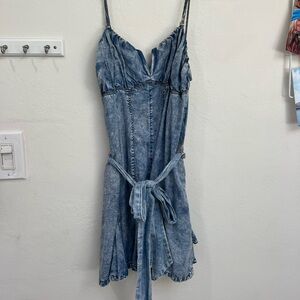 jean romper dress